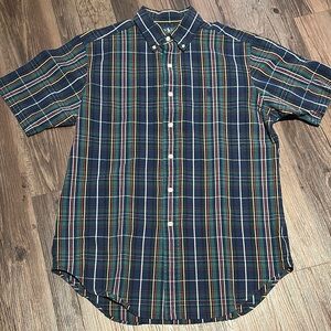 Men's Plaid vintage polo Ralph Lauren seer Short Sleeve Shirt
